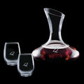 40 Oz. Edenvale Carafe w/ 2 Stemless Wine Glasses